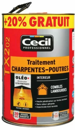 TX 202 Traitement Charpentes - Poutres - Lambourdes Cecil