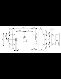 Serrure En Applique : Horizontale à Fouillot