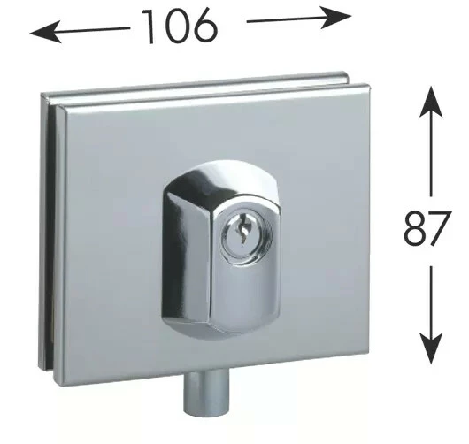 Serrure De Porte Verre Métalux : Pour Encoche 61 Pour Glace De 10 Mm D'épaisseur 3 Serrure De Porte Verre Métalux : Pour Encoche 61 Pour Glace De 10 Mm D'épaisseur