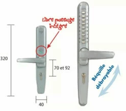 Verrou Et Serrure à Code Mécanique : Série 3300