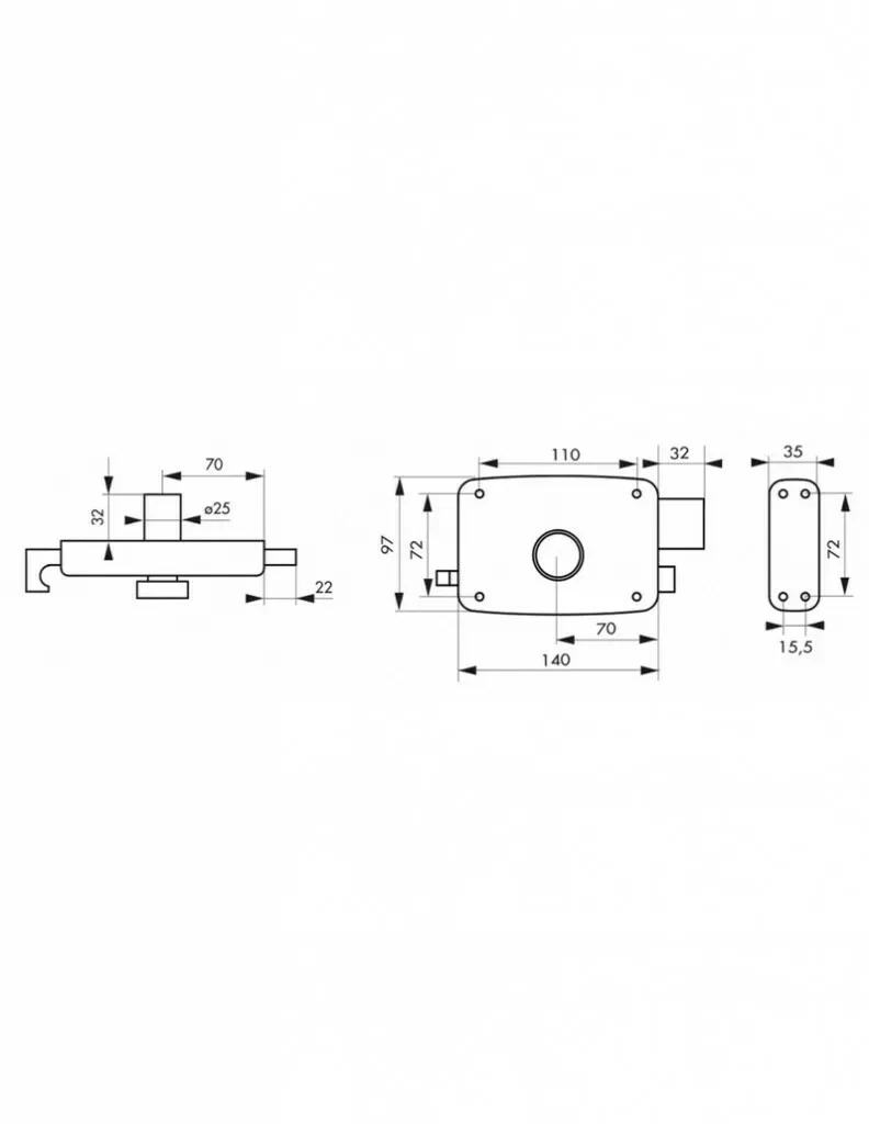 Serrure En Applique De Garage à Tirage 4 Serrure En Applique De Garage à Tirage – Image 2