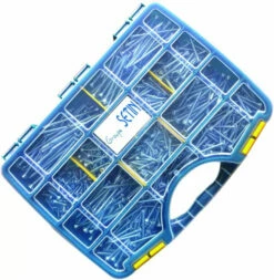 Vis à Bois Aggloméré : Coffret 270 Vis Bois Aggloméré Zingué Blanc Filetage Partiel