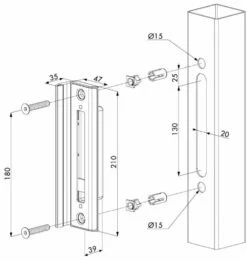Serrure De Grille à Larder : Gâche Pour Serrure à Crochet H-Métal -SETIN Boutique SET 28708
