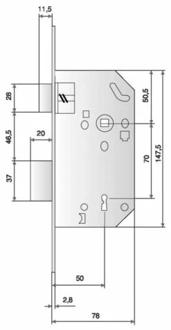 Serrure à Larder Série Monomax - NF -SETIN Boutique SET 32328