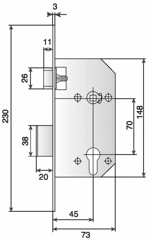 Serrure De Sûreté à Larder : Série D 450 Vachette NFQC - Usage Intensif 4 Serrure De Sûreté à Larder : Série D 450 Vachette NFQC - Usage Intensif – Image 2