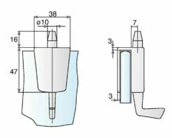 Serrure De Porte Verre Stremler : Sans Encoche 12 Serrure De Porte Verre Stremler : Sans Encoche -SETIN Boutique SET 32474