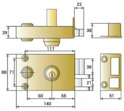 Serrure En Applique Horizontale JPM Véga 6 Serrure En Applique Horizontale JPM Véga -SETIN Boutique SET 32503