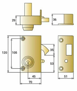 Serrure En Applique Verticale Crochet JPM Véga 7 Serrure En Applique Verticale Crochet JPM Véga -SETIN Boutique SET 32509