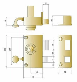 Serrure En Applique Verticale JPM Véga 6 Serrure En Applique Verticale JPM Véga -SETIN Boutique SET 32510