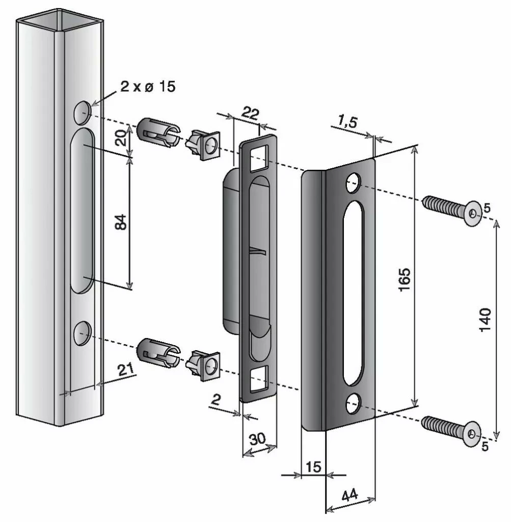 Gâche De Serrure Rustique Pour Portail 4 Gâche De Serrure Rustique Pour Portail – Image 2
