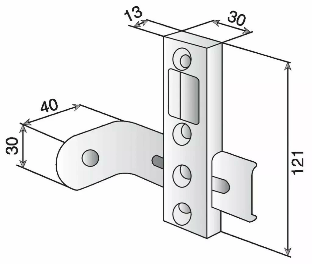 Serrure De Grille En Applique : Gâche Réglable Pour Portillon 4 Serrure De Grille En Applique : Gâche Réglable Pour Portillon – Image 2