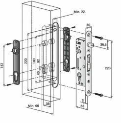 Serrure De Grille à Larder : Serrure à Larder à Crochet - H-Métal -SETIN Boutique SET 32527