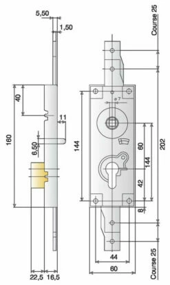 Serrure De Porte De Garage : Pour Porte De Garage Basculante à Cylindre Européen 12 Serrure De Porte De Garage : Pour Porte De Garage Basculante à Cylindre Européen -SETIN Boutique SET 32536