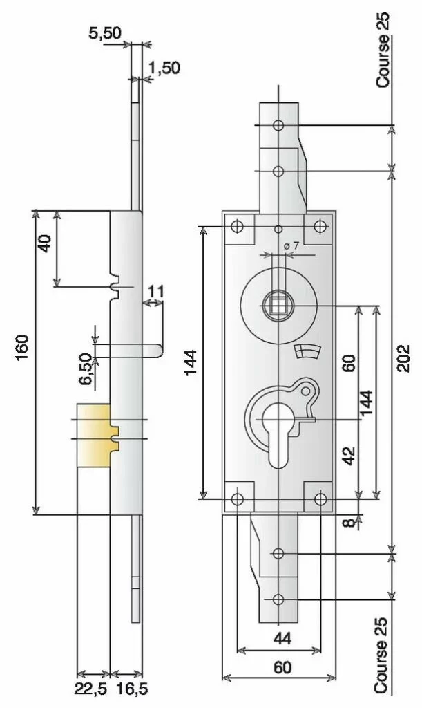 Serrure De Porte De Garage : Pour Porte De Garage Basculante à Cylindre Européen 7 Serrure De Porte De Garage : Pour Porte De Garage Basculante à Cylindre Européen – Image 5