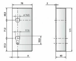 Serrure De Porte Coulissante : Boîtier à Souder Pour Coffre Super Renforcé -SETIN Boutique SET 32543