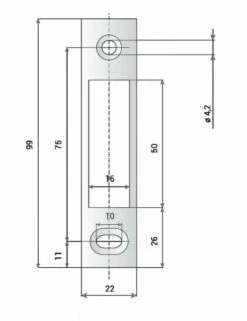 Serrure Pour Menuiserie Métallique : Plate Pour Pêne Dormant 1/2 Tour 25 Serrure Pour Menuiserie Métallique : Plate Pour Pêne Dormant 1/2 Tour -SETIN Boutique SET 32604