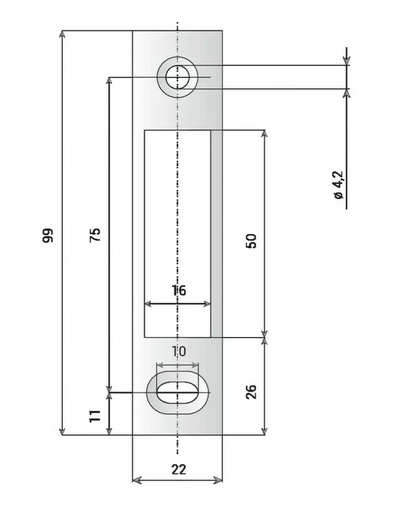 Serrure Pour Menuiserie Métallique : Plate Pour Pêne Dormant 1/2 Tour 12 Serrure Pour Menuiserie Métallique : Plate Pour Pêne Dormant 1/2 Tour – Image 10