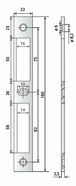 Serrure Pour Menuiserie Métallique : Plate Pour Pêne Dormant 1/2 Tour 18 Serrure Pour Menuiserie Métallique : Plate Pour Pêne Dormant 1/2 Tour -SETIN Boutique SET 32607