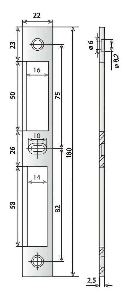 Serrure Pour Menuiserie Métallique : Plate Pour Pêne Dormant 1/2 Tour 5 Serrure Pour Menuiserie Métallique : Plate Pour Pêne Dormant 1/2 Tour – Image 3