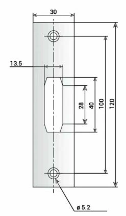 Serrure Pour Menuiserie Métallique : Plate Pour Pêne Dormant 1/2 Tour 23 Serrure Pour Menuiserie Métallique : Plate Pour Pêne Dormant 1/2 Tour -SETIN Boutique SET 32608
