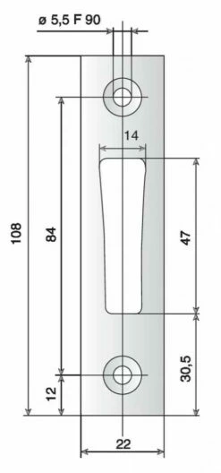 Serrure Pour Menuiserie Métallique : Plate Pour Pêne Dormant 1/2 Tour 28 Serrure Pour Menuiserie Métallique : Plate Pour Pêne Dormant 1/2 Tour -SETIN Boutique SET 32609
