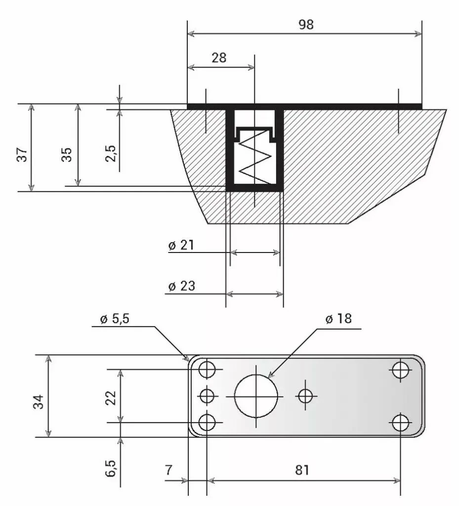 Serrure Pour Menuiserie Métallique : Gâche Obturateur 4 Serrure Pour Menuiserie Métallique : Gâche Obturateur – Image 2