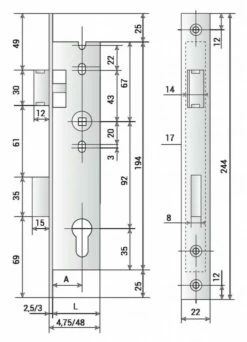 Serrure 1 Point Pour Menuiserie Série 2260 / 2460