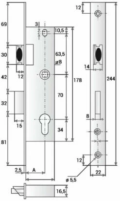 Serrure 1 Point Pour Menuiserie Série 2260 / 2460 -SETIN Boutique SET 32627