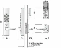 Verrou Et Serrure à Code Mécanique : Keylex 4000 -SETIN Boutique SET 32742