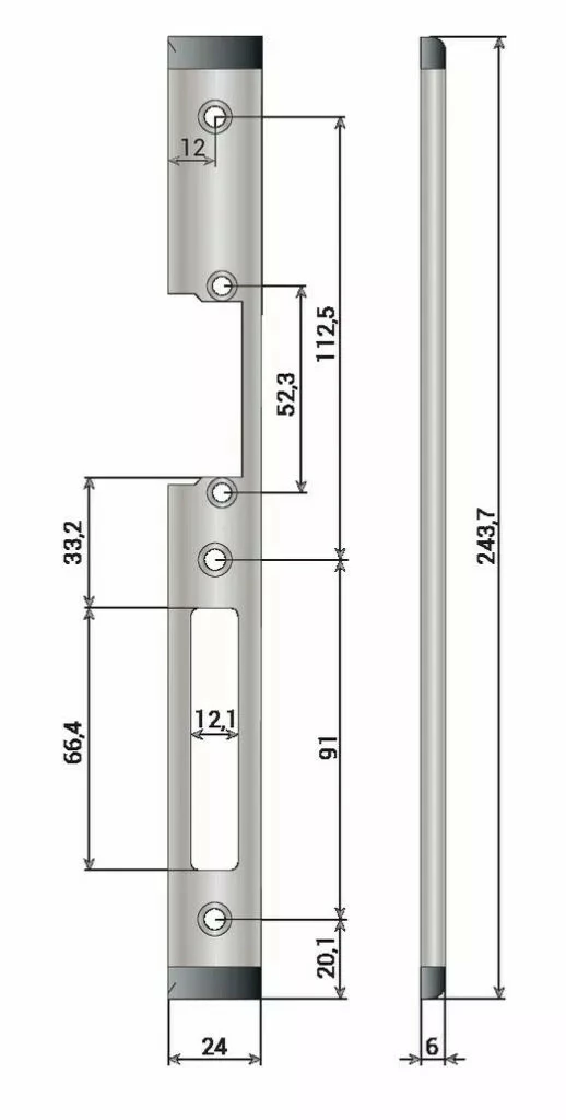 Verrouillage : Têtière Pour Gâche Encastrée 9 Verrouillage : Têtière Pour Gâche Encastrée – Image 7