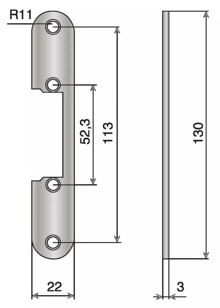 Verrouillage : Têtière Pour Gâche Encastrée 13 Verrouillage : Têtière Pour Gâche Encastrée – Image 11