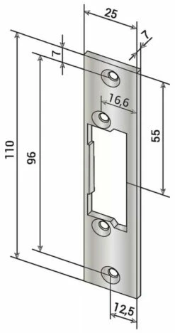 Verrouillage : Têtière Pour Gâche Encastrée 35 Verrouillage : Têtière Pour Gâche Encastrée -SETIN Boutique SET 32807