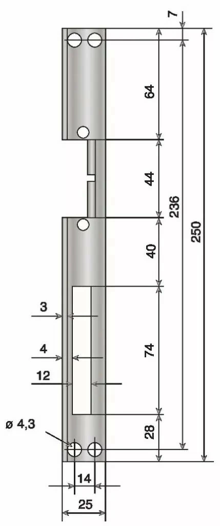 Verrouillage : Têtière Pour Gâche Encastrée 5 Verrouillage : Têtière Pour Gâche Encastrée – Image 3