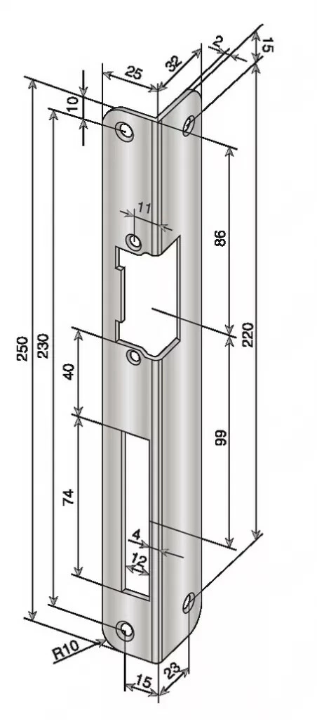 Verrouillage : Têtière Pour Gâche Encastrée 12 Verrouillage : Têtière Pour Gâche Encastrée – Image 10