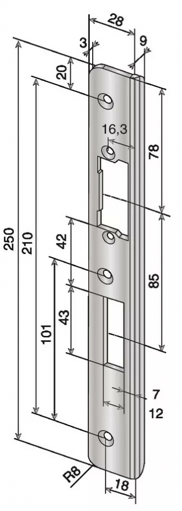 Verrouillage : Têtière Pour Gâche Encastrée 16 Verrouillage : Têtière Pour Gâche Encastrée – Image 14