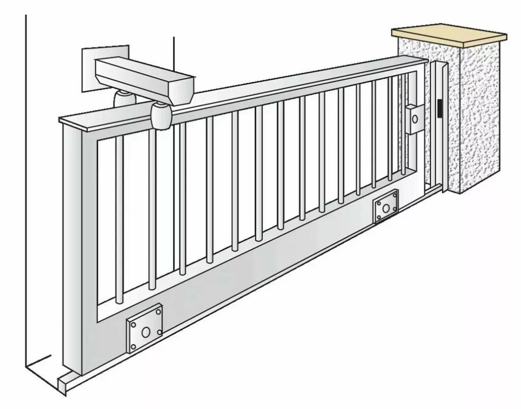 Ferrure Pour Portail Coulissant : Monture Du Bas 4 Ferrure Pour Portail Coulissant : Monture Du Bas – Image 2