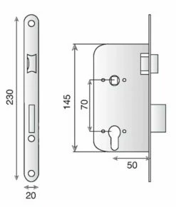 Serrure à Larder Série 030750 9 Serrure à Larder Série 030750 -SETIN Boutique SET 36126