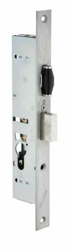 Serrure Pour Menuiserie Métallique : 3 Points - 1 Latéral + Haut Et Bas - Pêne Dormant Et Rouleau