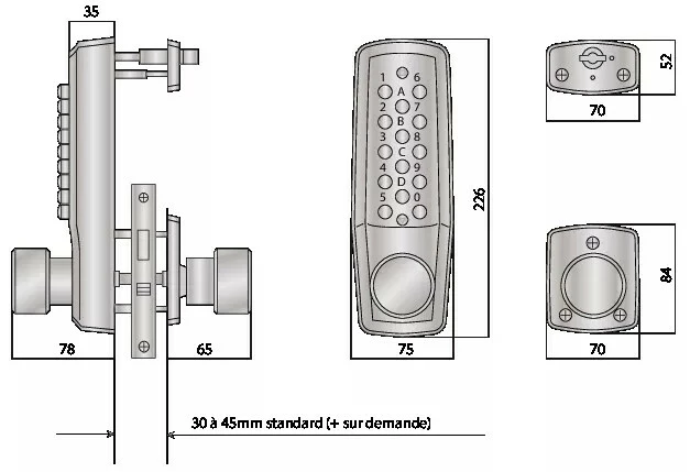 Verrou Et Serrure à Code Mécanique : Keylex 2000 4 Verrou Et Serrure à Code Mécanique : Keylex 2000 – Image 2