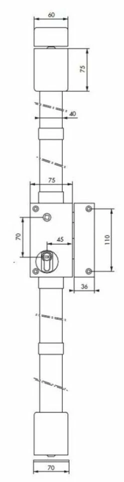 Serrure Multipoint En Applique : Boîtier De Serrure 3 Points CP Verti 75 X 130 Mm 9 Serrure Multipoint En Applique : Boîtier De Serrure 3 Points CP Verti 75 X 130 Mm -SETIN Boutique SET 38203