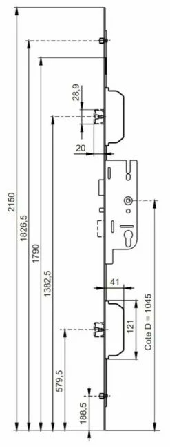 FERCO Crémone Fercomatic R2 - R4 -SETIN Boutique SET 45081