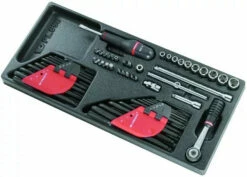 FACOM Composition D'outillage : Module Cliquet à Douilles 6 Pans 1/4 + Accessoires - XL