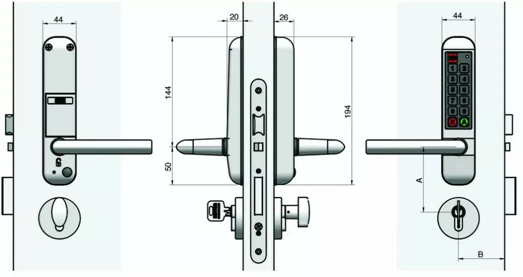 Ensemble Serrure à Bouton électronique - Easykey Adapt METALUX 4 Ensemble Serrure à Bouton électronique - Easykey Adapt METALUX – Image 2
