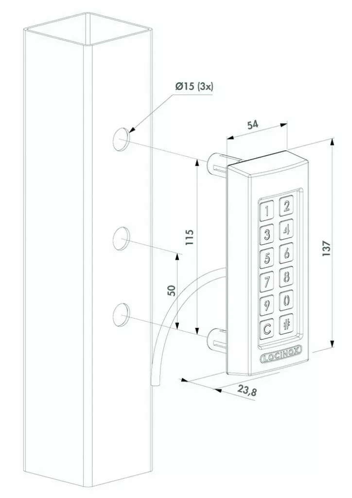 Contrôle D'accès Filaire : Clavier Slimstone 4 Contrôle D'accès Filaire : Clavier Slimstone – Image 2
