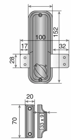 Verrou Et Serrure à Code Mécanique : Série 2200 9 Verrou Et Serrure à Code Mécanique : Série 2200 -SETIN Boutique SET 57131