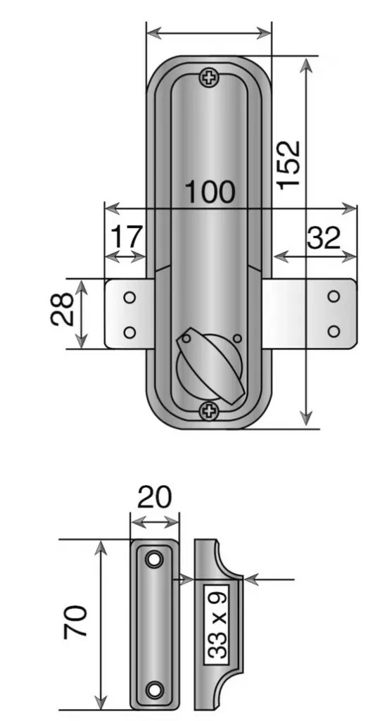 Verrou Et Serrure à Code Mécanique : Série 2200 5 Verrou Et Serrure à Code Mécanique : Série 2200 – Image 3