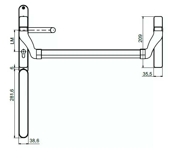 Contrôle D'accès Autonome : Plaque Béquille C-lever Pro 5 Contrôle D'accès Autonome : Plaque Béquille C-lever Pro – Image 3