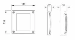 Capot Antivandalisme Applique Pour Lecteur Mural XS4 -SETIN Boutique SET 62006