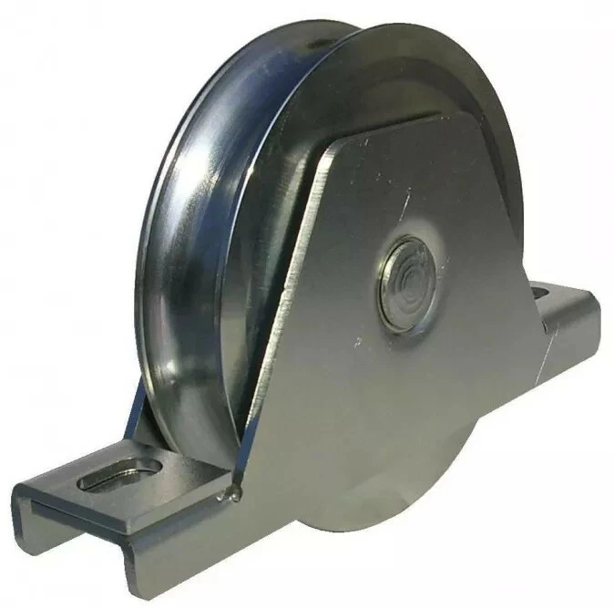 Ferrure Pour Portail Coulissant : Roue à Support à Encastrer Gorge Ronde En Acier 3 Ferrure Pour Portail Coulissant : Roue à Support à Encastrer Gorge Ronde En Acier