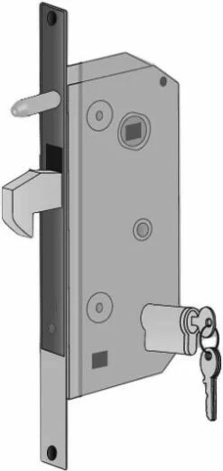 Ferrure Pour Portail Coulissant : Serrure De Portail à Crochet Profil Européen